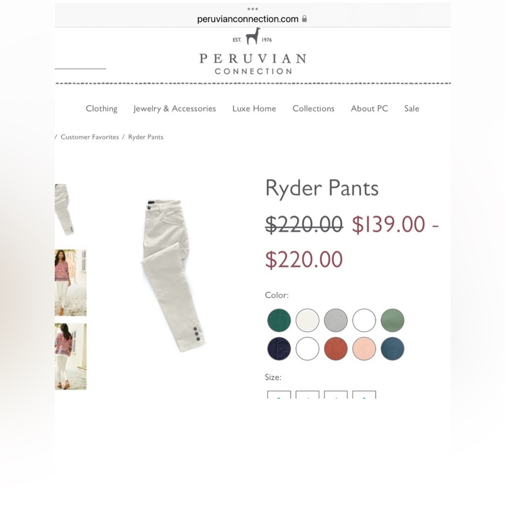 Peruvian Connection Ryder pants